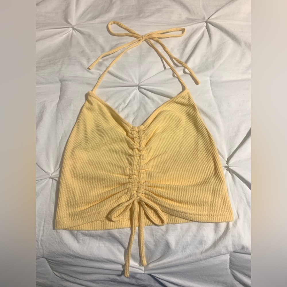 Pacsun Me To We Yellow Halter Neck Top